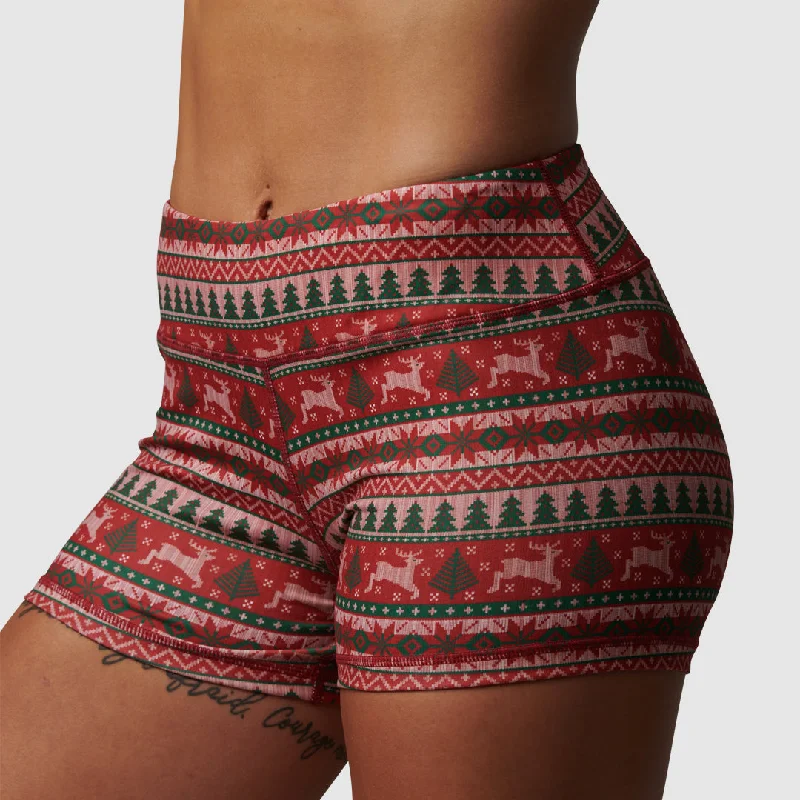 Double Take Booty Short (Christmas Sweater)